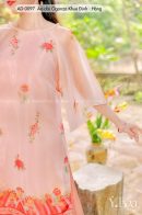 AD0097 - Áo dài Organza Khuê Đình - Hồng Ửng Cam - Freesize (Chỉ lớp ngoài)