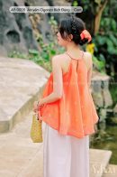 AY0005 - Áo yếm Organza Bích Động - Cam