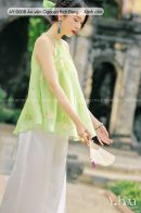 AY0008 - Áo yếm Organza Bích Động - Xanh Cốm