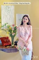 BB0018 - Áo bà ba Cách tân Út Hoa - Trắng Hoa Hồng Nhỏ