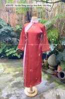 AD0193 - Áo dài Dáng xưa Lạc Hoa Bính - Đỏ Hồng