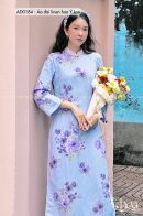 AD0184 - Áo dài linen hoa Ý Lan