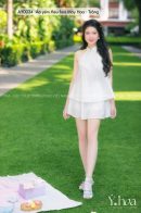 AY0034 -Áo yếm thêu hoa Mây Hoa - Trắng