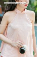 AY0033 - Áo yếm thêu hoa Mây Hoa - Hồng