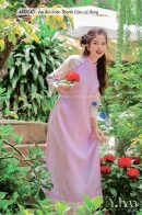 AD0240 - Áo dài linen Thanh Cẩm cổ đứng