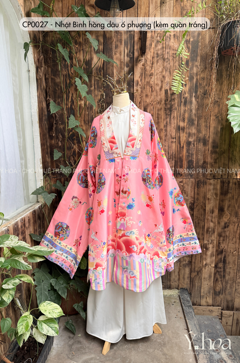 CP0027 - Nhật Bình hồng dâu ổ phượng (kèm quần trắng)