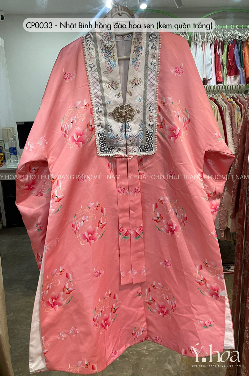 CP0033 - Nhật Bình hồng đào hoa sen (kèm quần trắng)